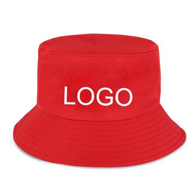 China Custom Logo Printing Outdoor Sun Hat Men And Women Cotton Bucket Hat Logo Bucket Hat Cheap Sunshade Embroidery Fisherman Hat for sale