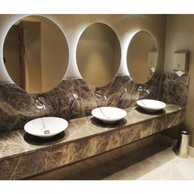 China Modern Emperador Marble Bathroom Vanity Set Dark Marble Vanity Tops for sale