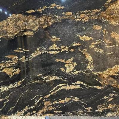 China Large Modern Black Galaxy Granite MOREONYX Slabs For Decoration Material for sale