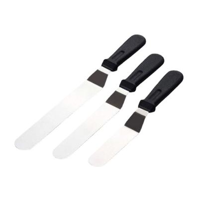 China 3 Pcs High Quality Viable Cake Spatula Stainless Steel Angled Cake Spatula 6/8/10 Inch For Kitchen Pastry Cake Decorating Tool for sale