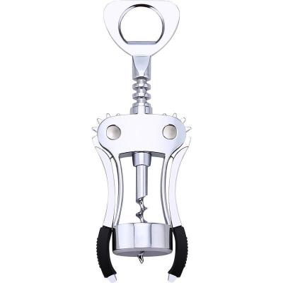 China Wine Accessories Customizable Logo Multifunctional Stainless Steel Corkscrew Wine Opener Bottle Opener Premium Wing Corkscrew for sale