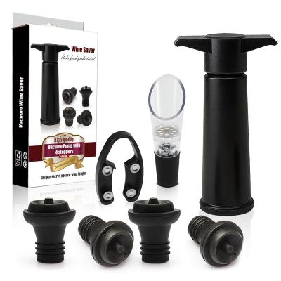 China Sustainable 7 Pack Vacuum Wine Saver Pump Sealer With 4 Wine Bottle Stoppers&Pourer&Vacuum Pump&Paper Cutter Keep Wine Fresh And Tasty for sale