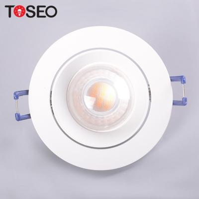 China Modern Indoor Round Recessed Aluminum Down Adjustable Gu10 G5.3 Downlight Lamp Anti-Glare Fixture for sale