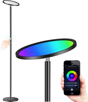 China Modern Super Bright RGBW Smart WiFi Dimmable Standing LED Floor Lamp for sale