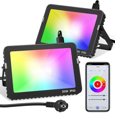 China Electronic 50W Dimmable LANDSCAPE APP Control RGB LED Outdoor Flood Light for sale