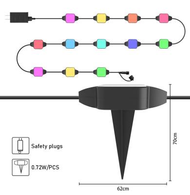China Waterproof Outdoor Garden Plug In App Remote Control LED Ground Light for sale