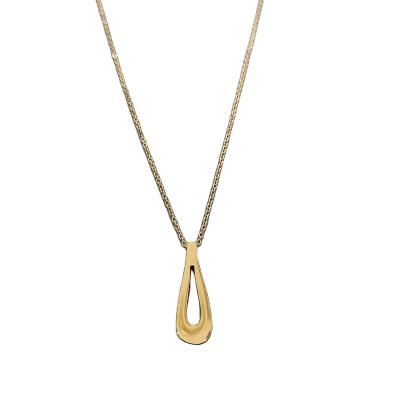 China Royal Water Drop Necklace 40cm Stainless Steel Brand 18k Gold Fashion Jewelry Pendant Necklace for sale