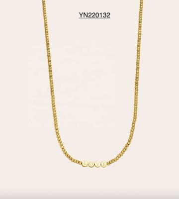 China Europe and America representative love jewelry LOVE 3d ball chain style necklace 14K gold stainless steel luxury necklace for sale