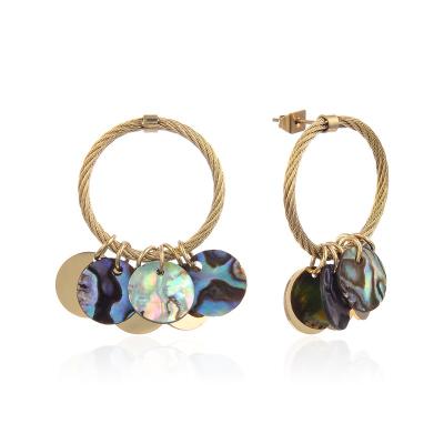 China 2022 Cute Circle CLASSIQUE Planchet Crob Color Fashion New Arrival Saya Earrings for sale