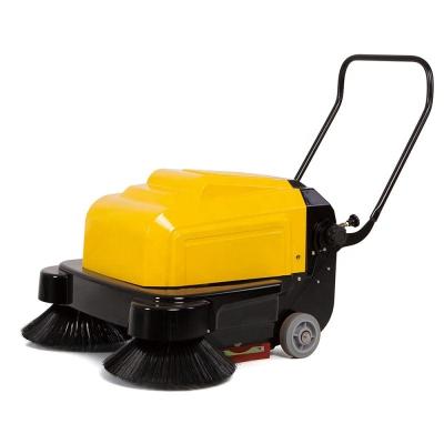 China Workshop China Electric Hand Push Sidewalk Sweeper With Optional Water Tank for sale