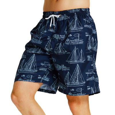 China Custom Made Luxury Swim Shorts 100% Polyester Knitting Pattern for Beach Wear for sale