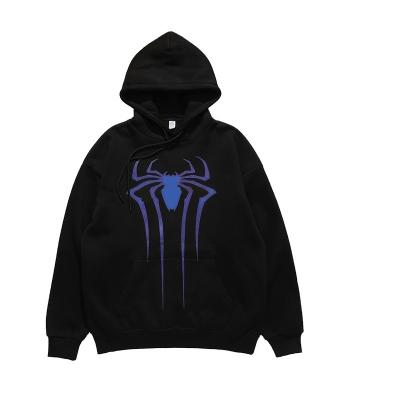 China 2023 Outono-Inverno Oversized Crew Neck Sweatshirt de algodão com logotipo de aranha Impressão Plus Fleecy Hoodie no tamanho M à venda