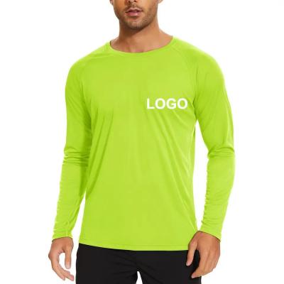 China Custom Round Neck Men T-Shirts 100% Cotton Long Sleeve T-Shirt Sublimation Blanks for sale