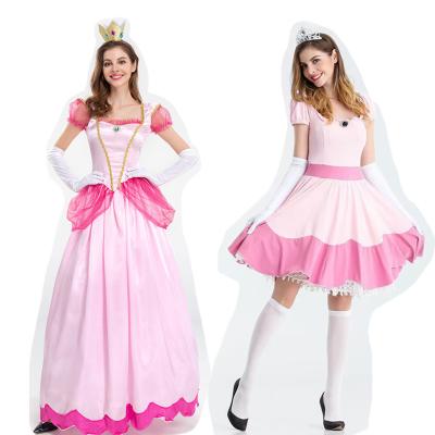 China Cosplay Costume Halloween Rave Party Mario Princesa Toadstool Peach Game à venda