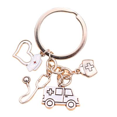 China Hot Selling Metal Best Quality Best Quality Nurses Prayer Lord Metal Keychain For Doctor And Nurse for sale