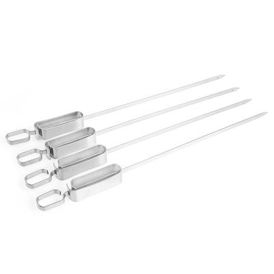 China Easily Cleaned Stainless Steel Skewers With Slider BBQ Accessories BBQ Kebab Skewer for sale