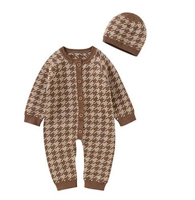 China Wholesale Anti-Shrink Stylish Long Sleeve Baby Boy Winter Clothes Rompers Newborn Infant Set for sale