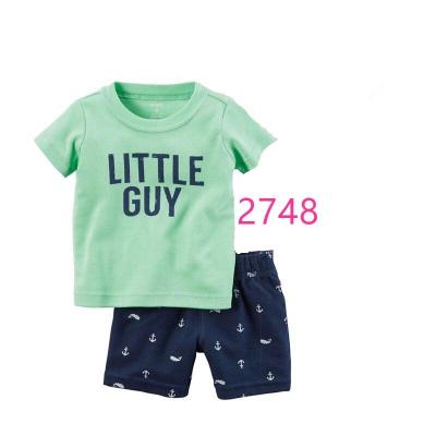 China Wholesale Anti-Shrink 2 Piece Kids Clothes Baby Boy Summer Clothing Sets for sale