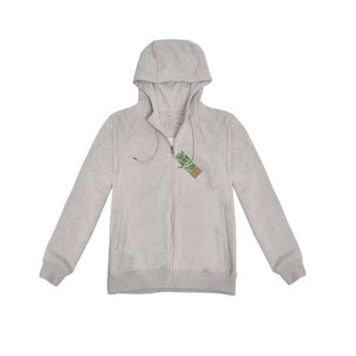 China Breathable Wholesale Gray Couples Organic Cotton Hoodie Tracksuit Suit for sale