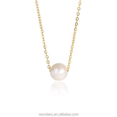 China Hot Selling Amazon Imitation Pearl Fashionable Elegant Tasty Pearl Necklaces For Women Fantasy Jewelry Gold Plated for sale