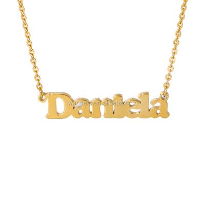 China TRENDY Custom Nameplate Design Your Own Name Necklace Personalized Name Necklace Jewelry for sale