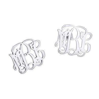 China Newest Style Fashion Earring Jewelry CLASSIC Monogram Name Custom Women Charm Earring Studs for sale