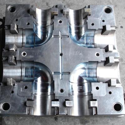 China ABS plastic injection molding 90 degree elbow injection mold for pipe fitting pipea01 for sale