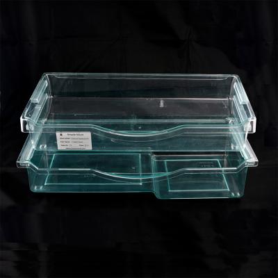 China Import drawer spare parts plastic product or local China EPA02 injection material transparent refrigerator for sale