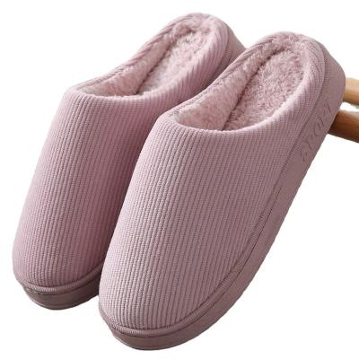 China Fashion Trend Fuzzy House Slippers Non-Slip Women Indoor Cotton Plush Slips Custom Logo Warm Wool Fluff Winter Flat Slippers for sale