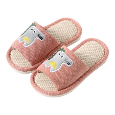 China Open Toe Lightweight Kids Winter Cotton Cartoon Round Anti-skid Sandals Kids Canvas Slippers Shoes Indoor Slides for sale