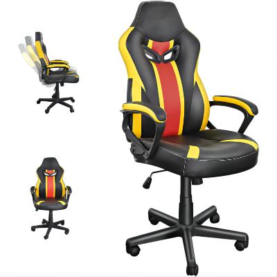 China Other Ergonomic Home Office Furniture PU Leather Led Light RGB Silla Gamer Racing Gaming Chair With Footrest And Massage for sale