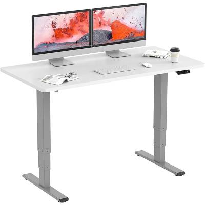 China Computer Workstation (Height) Brazil Ergonomic Computer Workstation 4 Legs White Popular Adjustable Standing Electric Desk Up To 220 Pounds Total for sale