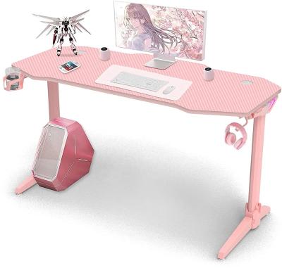 China (Size) Germany Supplier Zhejiang Adjustable Hot Ergonomic Gaming Desk Pink Gaming Desk For PC Iron Strong Leg Hold Up To 180 Pounds Apply Desk for sale