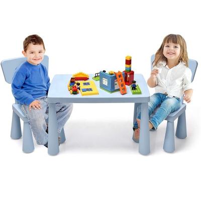 China Easy Assembly Kids Children Table and Chair Set 3-Piece Set Toddler Furniture for Snack Time Indicating Drawing Arts Open Room Table Chair games for sale