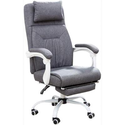 China Office Chair High Back Comfortable Line (Height) Luxurious Adjustable Executive Office Chair Fabric Chair With Footrest for sale