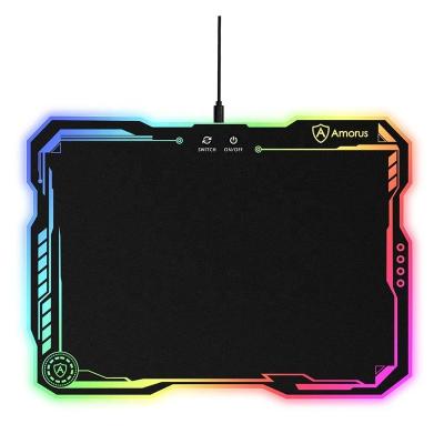 China LED Marquee RGB Gaming Mouse Mat Hard Surface Large LED Mouse Pad Gamer Gifts For Logitech RGB Awesome Gaming Mouse Pad For Gamer for sale