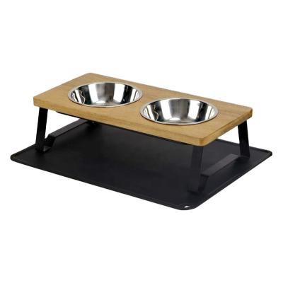 China Sustainable Raised Food and Water Bowls Stand Elevated Pet Feeder and Waterer for Cat and Puppy for sale