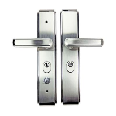 China Hot Sale Empty Door Handle Mordern Design Door Handle Hollow Lever Lock Stainless Steel Plate Interior Door Lever Lock for sale