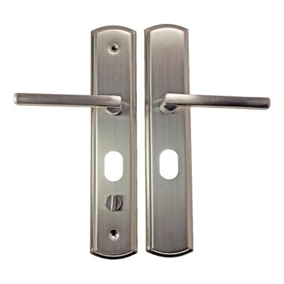 China Mordern Design Lock Door Lever Handle Aluminum Alloy Door Handle Hollow Handle Plate Empty Interior Indoor Steel Door Lever Handle Hot Sale for sale