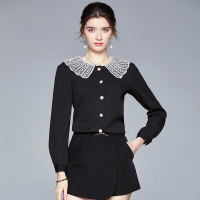 China Waterproof at a Loss High Street Style Dot Pattern Type Asymmetrical Collar Women's Sets for sale