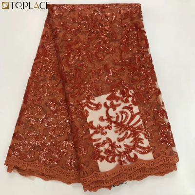 China Sustainable Pale Pink 3D Flower Lace Fabric, African Lace Fabrics, Nigerian Bridal Lace for sale