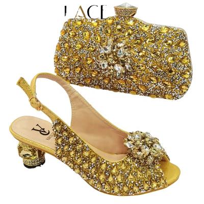 China Good price women shoes fashion high quality bridal matching shoes and bags for sale