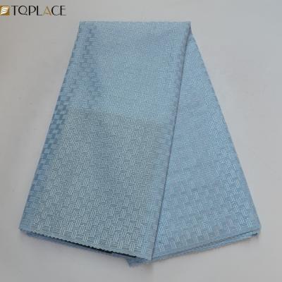 China Newest Sustainable High Quality Light Blue Nigerian Lace Fabric 2019 High Polish Polish Lace Fabric For Men for sale