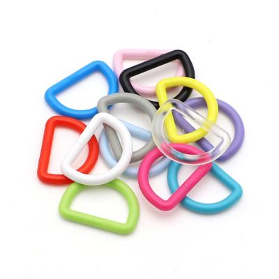 China POM 15mm Spot Color Plastic D-Ring Buckle Semicircle Buckle DIY Bag Pendant for sale