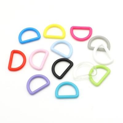 China POM 15mm Spot Color Plastic D-Ring M014-15 Buckle Semicircle Buckle DIY Bag Pendant for sale