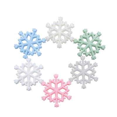 China Wholesale BPA Free Eco-Friendly Baby Many Colors Snowflake Baby Teether Bracelet Care Soft Toys for sale