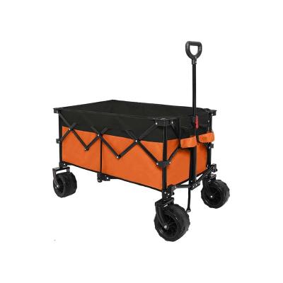 China 600D PVC + 2022 Steel Pipe Black Plastic Sprayed High Strength Outdoor Camping Cart Beach Cart Large Capacity Cart for sale