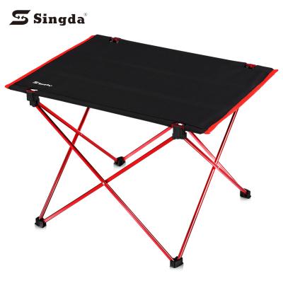 China Asian Outdoor Portable Lightweight Table Oxford Cloth Table Top With Aluminum Frame Folding Camping Picnic Table for sale