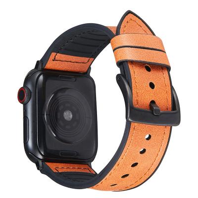 China Leather 8 Colors For iwatchs5ses6s7 Apple Watch Strap Smart Soft Silicone Wristband Leather Watch Strap for sale