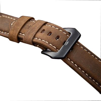 China Popular Crazy Horse Leather Strap Frosted Cow Leather Sports Top Men's Peina Rough Watch Strap 20mm for sale